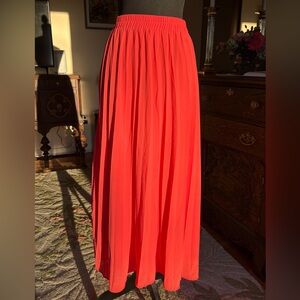 Adiva Coral Maxi Pleated Skirt